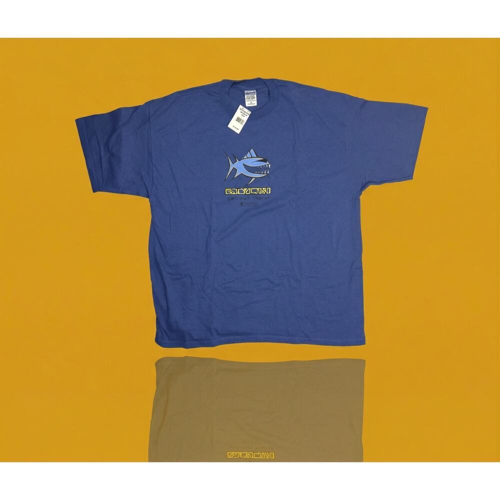 NWT Royal Caribbean "Stylin" Fish T-Shirt Blue - Size 2XL - Vintage Cruise Wear